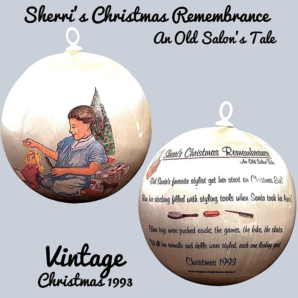 Vintage 1993 Sherris Christmas Remembrance An Old Salon Tale Holiday Ornament - Picture 2 of 5